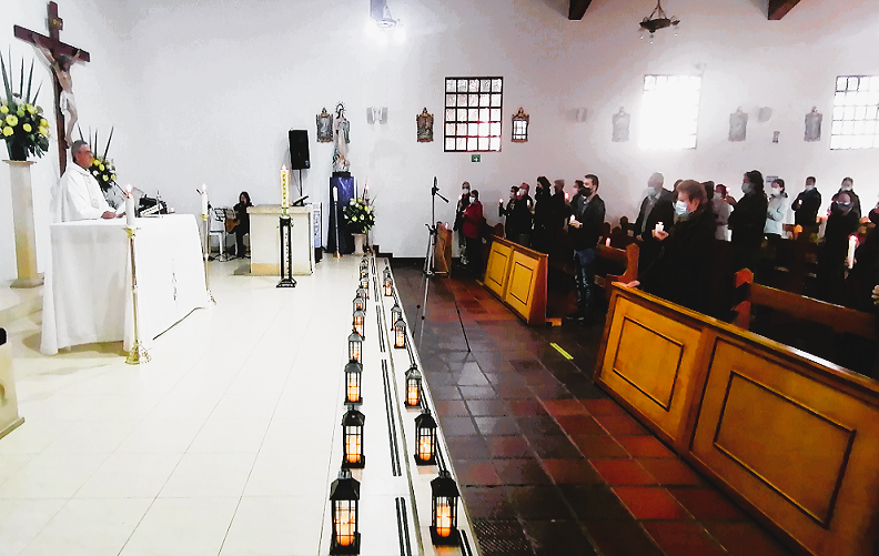 en el altar
