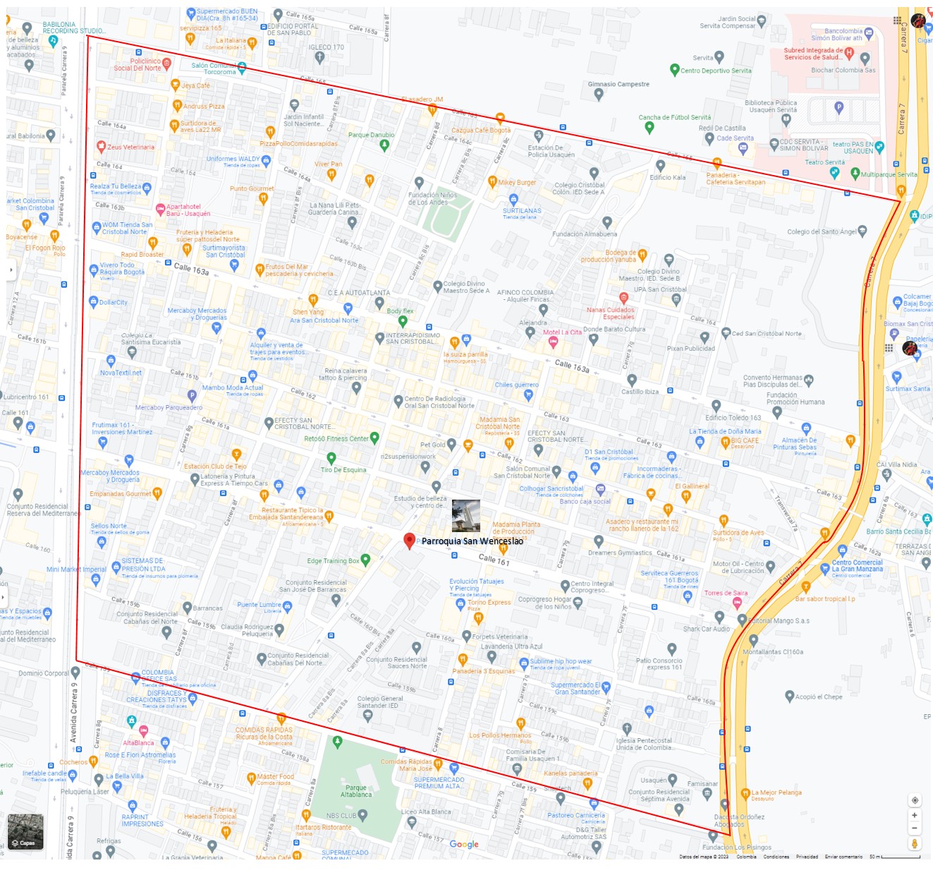 mapa parroquia