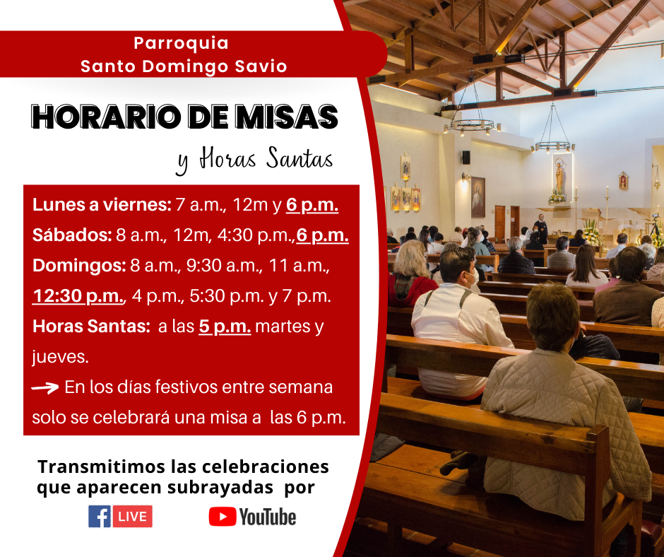 Horario misas SDS