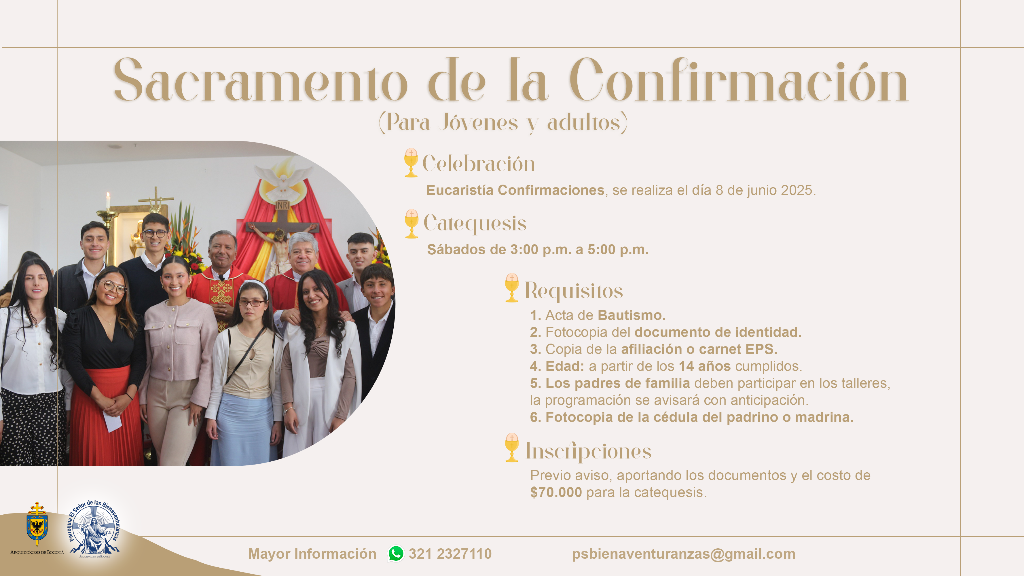 Sacramento de la Confirmación Información 2025