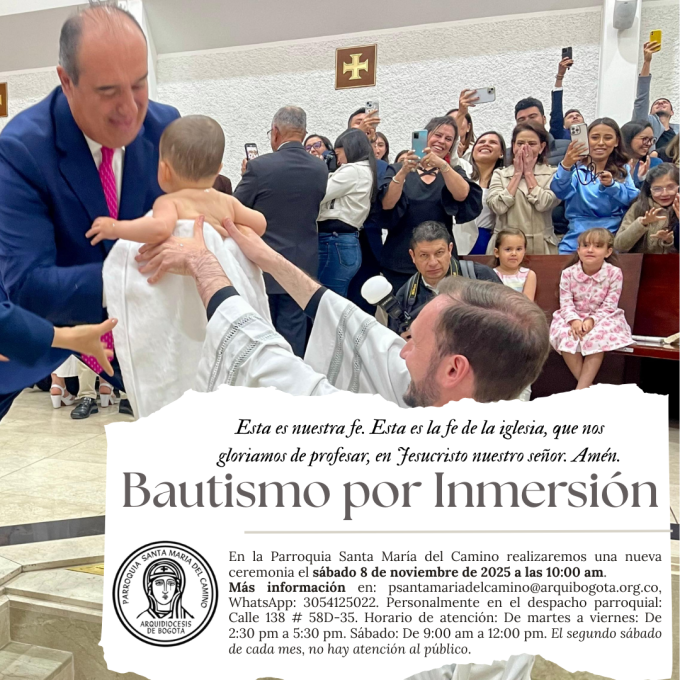 Invitación al bautismo por inmersión 8 de noviembre de 2025